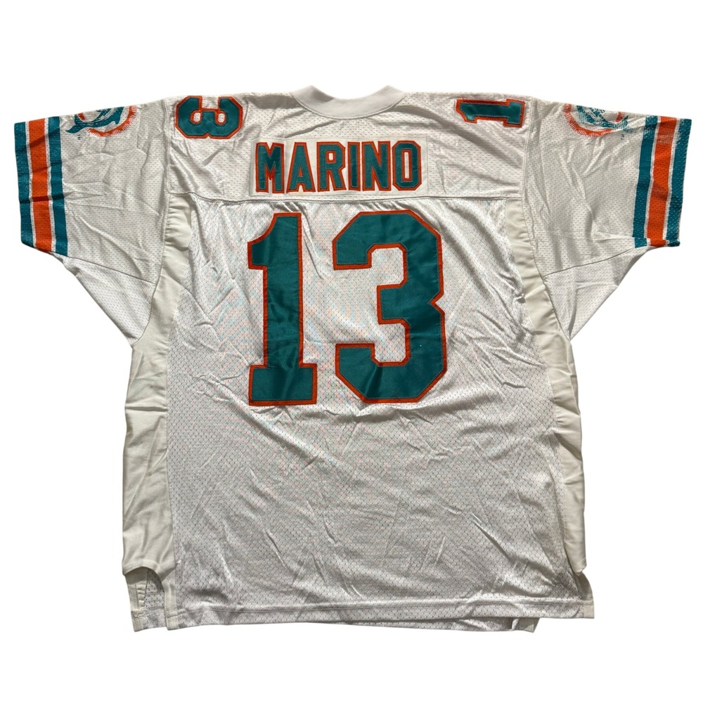Vintage Wilson Dan Marino Miami Dolphins NFL Pro Line Jersey White Stitched XL